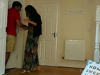 Indian housewife is brutishly poked stand aghast